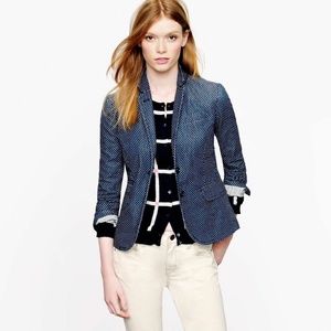 NWOT, J.Crew Classic Schoolboy blazer - Indigo Dot